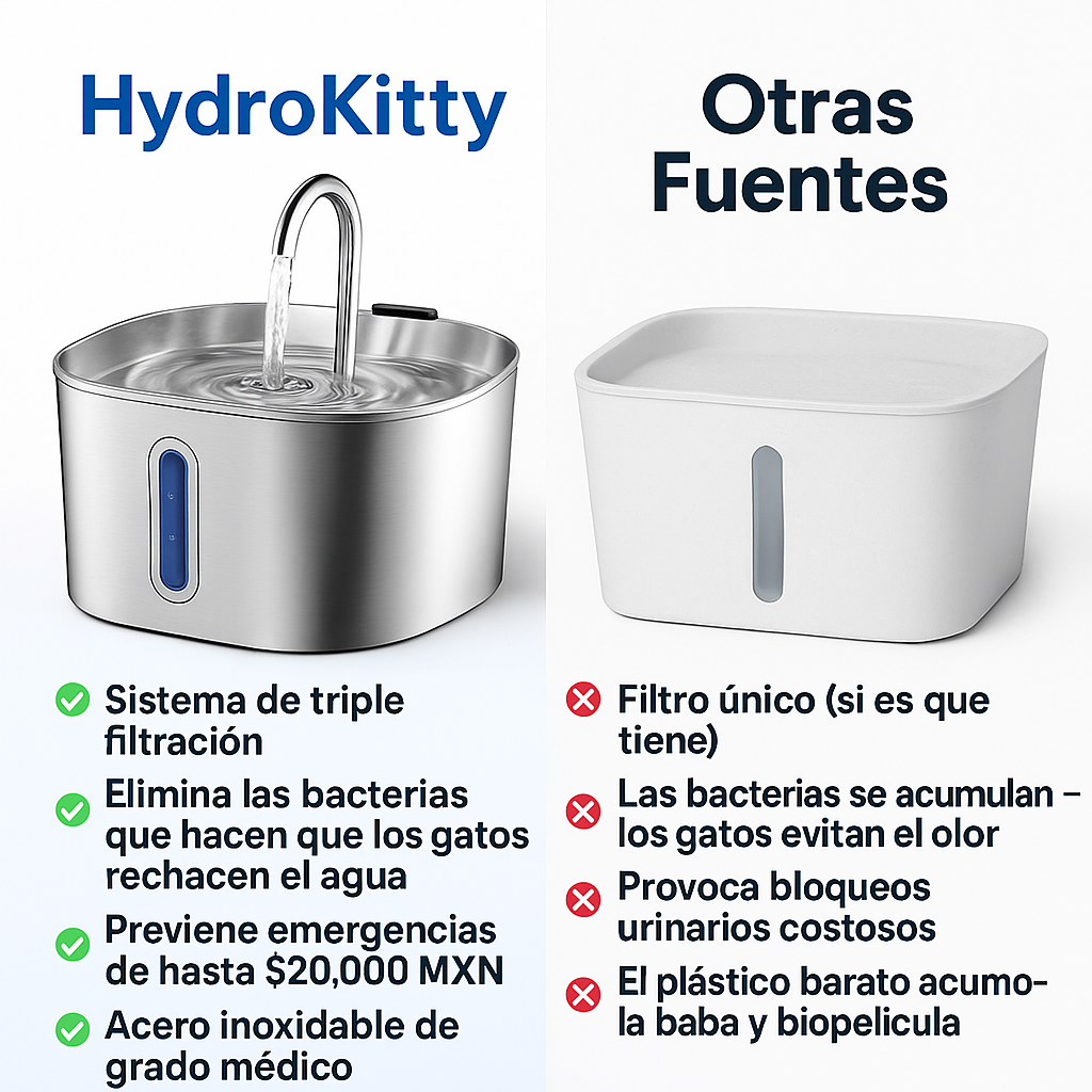 Hydro Kitty™ Fuente De Agua De Acero Inoxidable